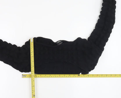 Womens UK Size XS Urban Outfitters Black Cropped Blouse