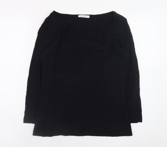 Womens UK Size 14 Artigiano Black Basic T-Shirt