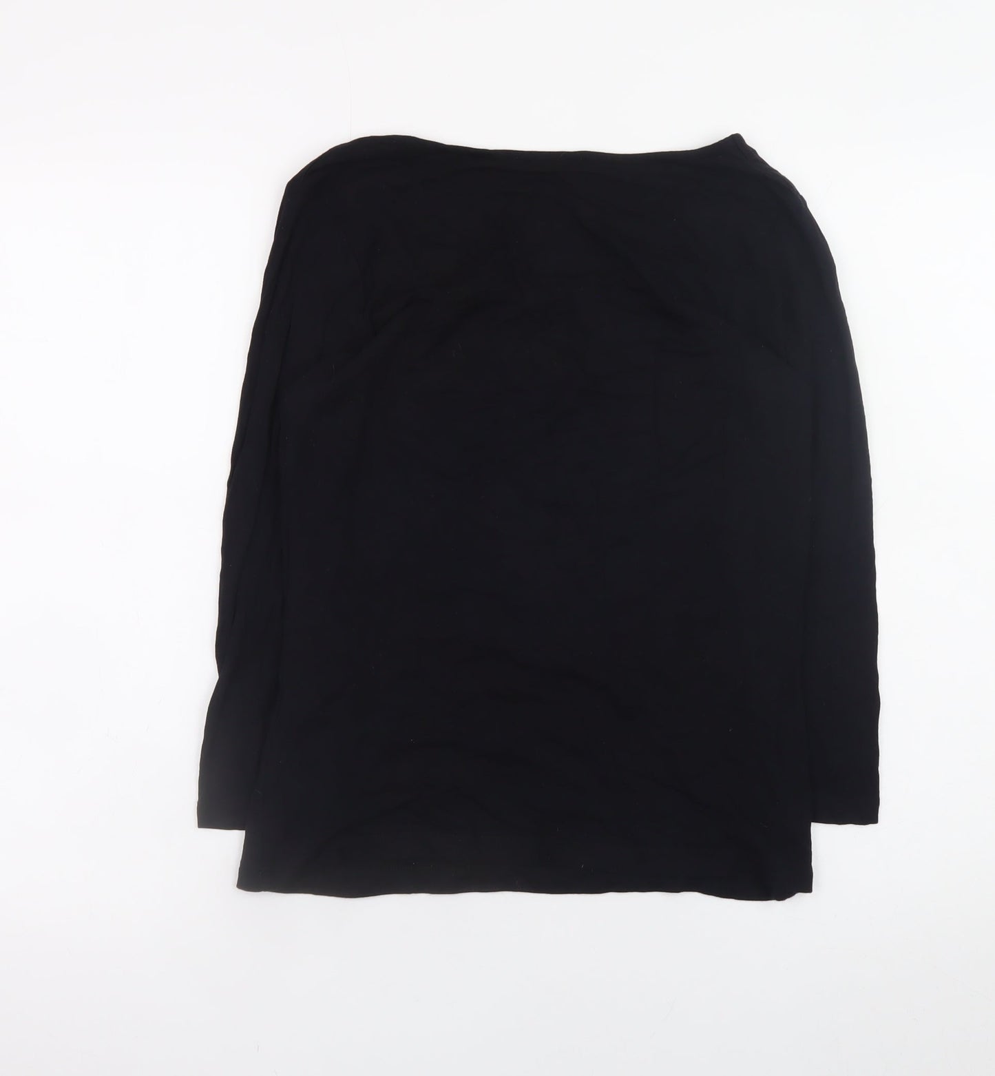 Womens UK Size 14 Artigiano Black Basic T-Shirt
