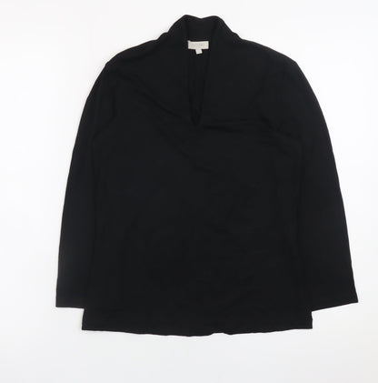 Womens UK Size S Hobbs Black Tunic Blouse