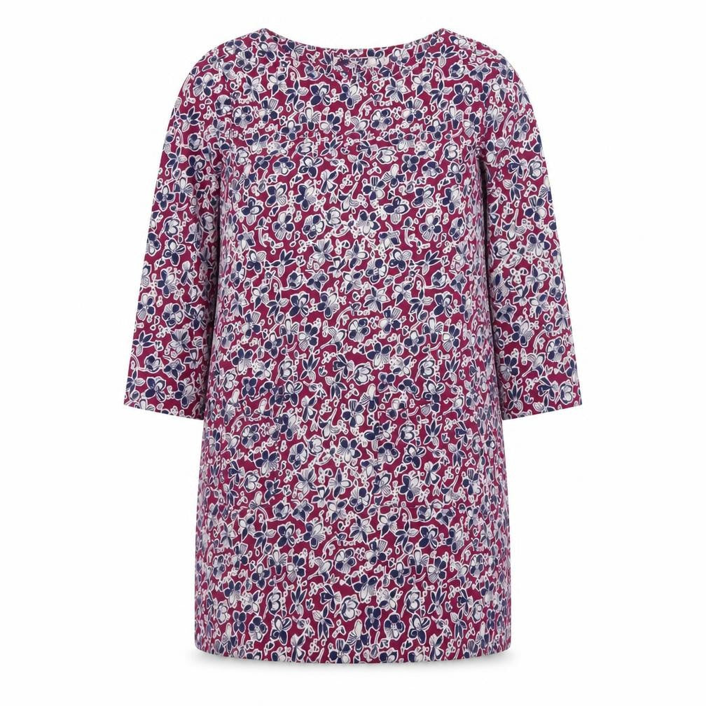 Woolovers Women's Multicoloured Floral Cotton Shift Dress M
