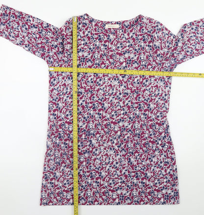 Woolovers Women's Multicoloured Floral Cotton Shift Dress M