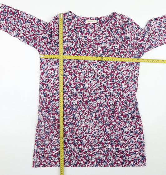 Woolovers Women's Multicoloured Floral Cotton Shift Dress M
