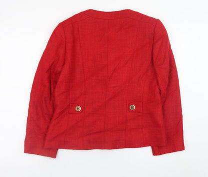 Viyella Women’s Red Petite Blazer Jacket UK 12 Acrylic Blend