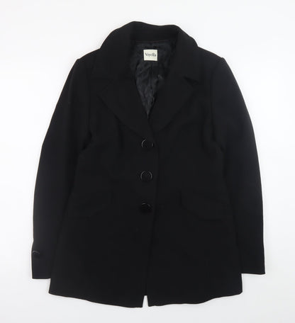 Viyella Womens Black Size 10 Classic Mid-Length Blazer Jacket
