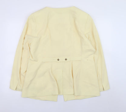 Marks and Spencer Womens Beige Blazer UK 18 Classic Mid-Length Jacket