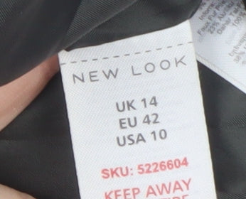 Womens UK Size 14 New Look Grey Parka Coat
