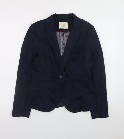 Be A Friend Women's Blue Size 12 Cotton Blazer Jacket