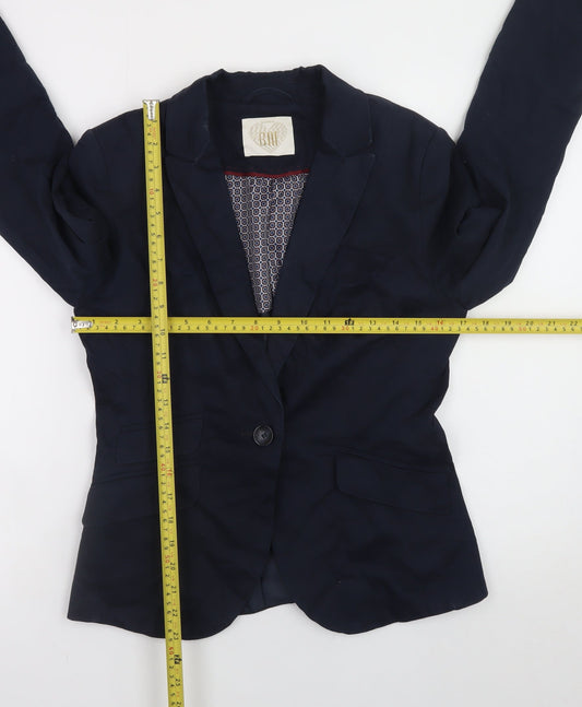 Be A Friend Women's Blue Size 12 Cotton Blazer Jacket