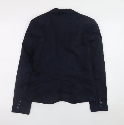 Be A Friend Women's Blue Size 12 Cotton Blazer Jacket
