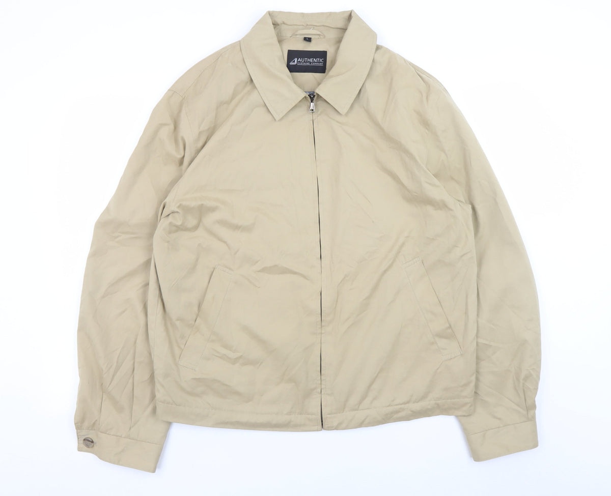 Mens UK Size L Authentic Clothing Company Beige Basic Jacket