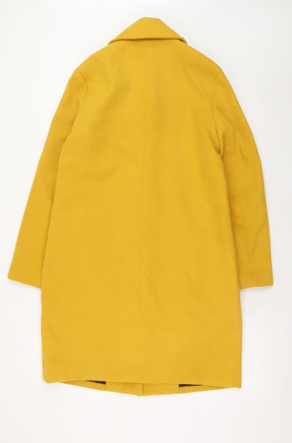 Womens UK Size 10 New Look Yellow Overcoat