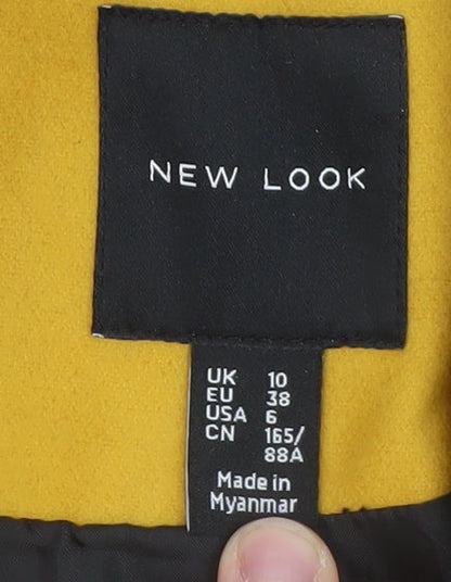 Womens UK Size 10 New Look Yellow Overcoat