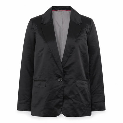 Next Women's Black Polyester Satin Blazer Size 10