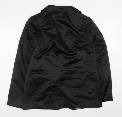 Next Women's Black Polyester Satin Blazer Size 10