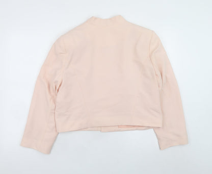 Wallis Women’s Pink Cropped Blazer Jacket UK 20 Formal Lined