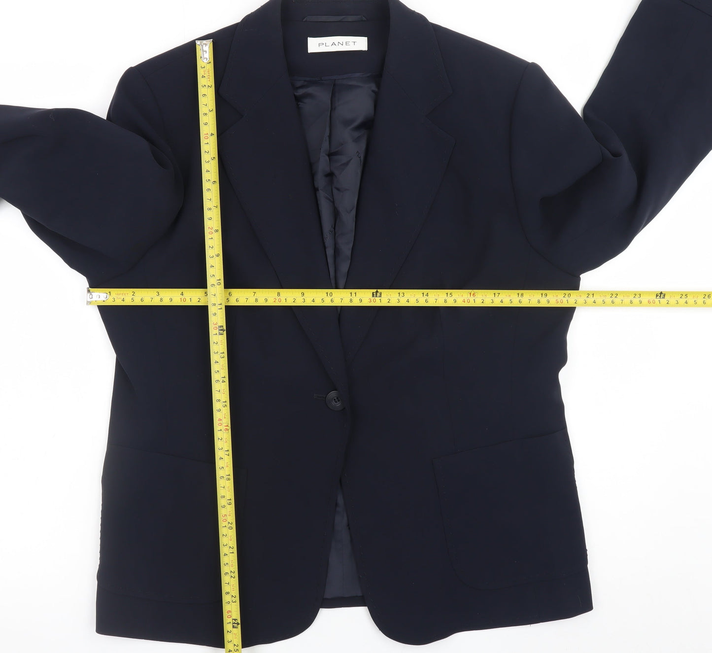 Planet Womens Black Size 16 Classic Blazer Jacket