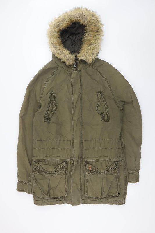 Mens UK Size XL JACK & JONES Green Parka Coat