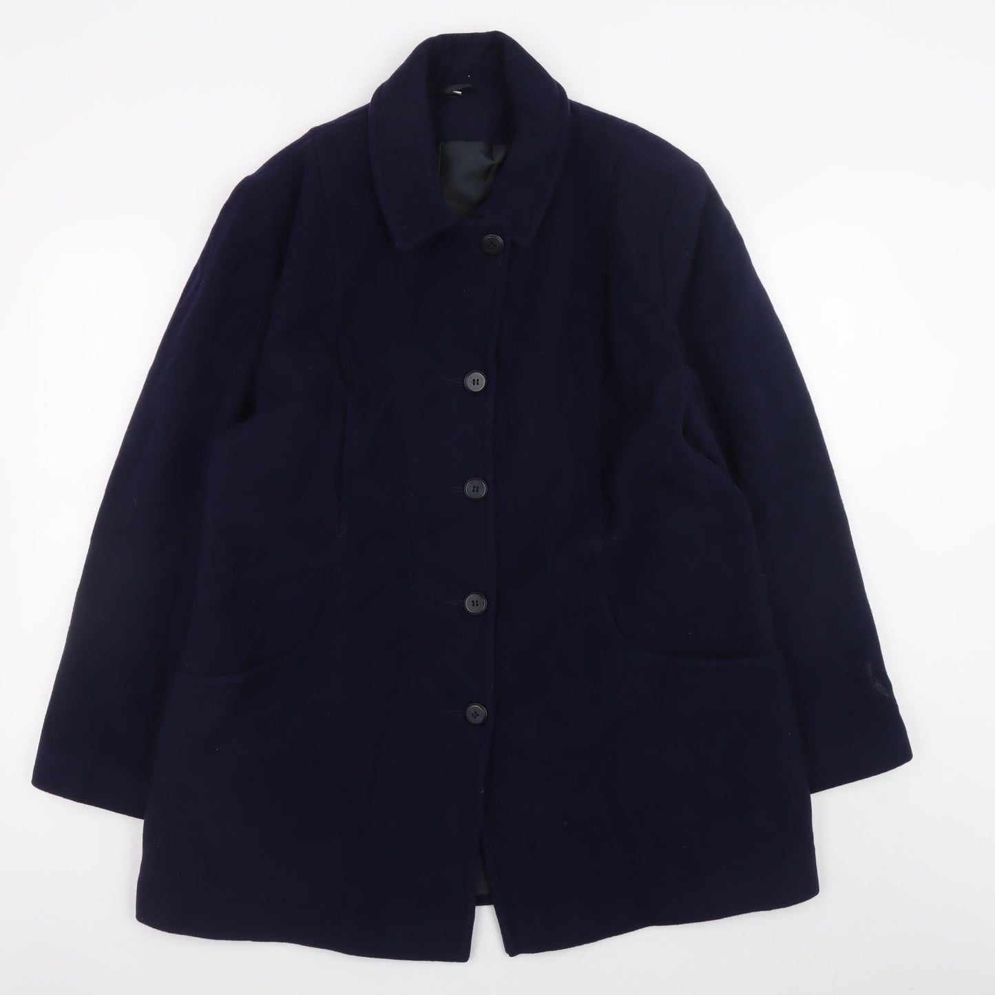 Womens UK Size 18 EWM Blue Overcoat