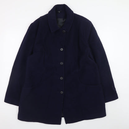 Womens UK Size 18 EWM Blue Overcoat