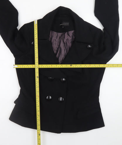 Womens UK Size 12 Marks and Spencer Black Pea Coat