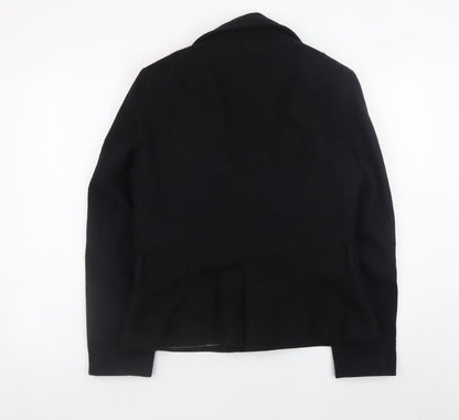 Womens UK Size 12 Marks and Spencer Black Pea Coat