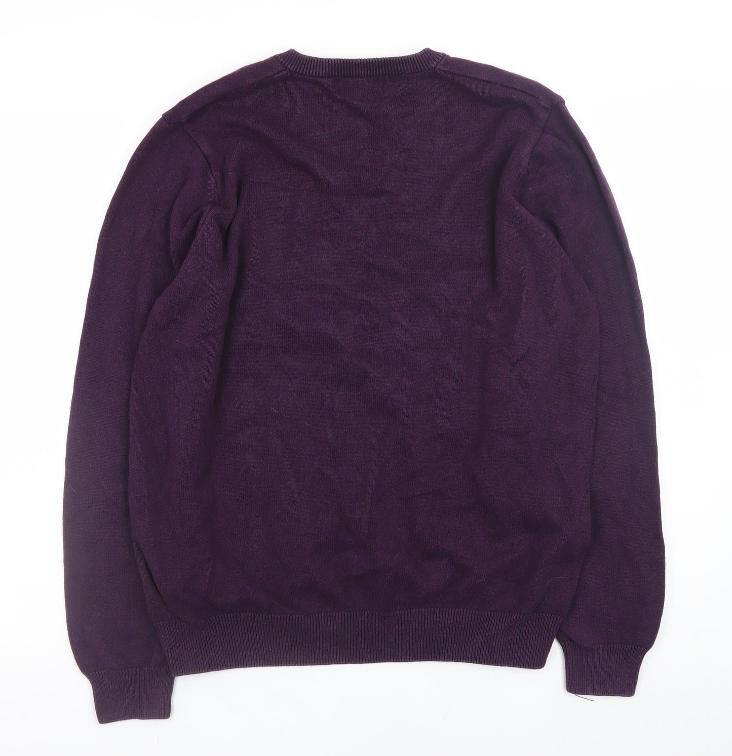 Mens UK Size L Marks and Spencer Purple Pullover Jumper