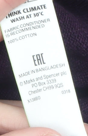 Mens UK Size L Marks and Spencer Purple Pullover Jumper