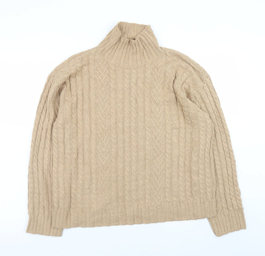 Womens UK Size M Marks and Spencer Beige Pullover Jumper
