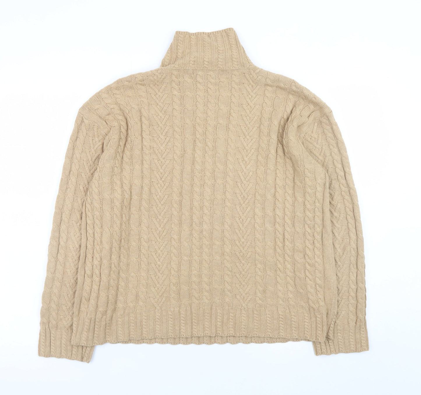Womens UK Size M Marks and Spencer Beige Pullover Jumper