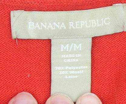 Womens UK Size M Banana Republic Red Cardigan Jumper