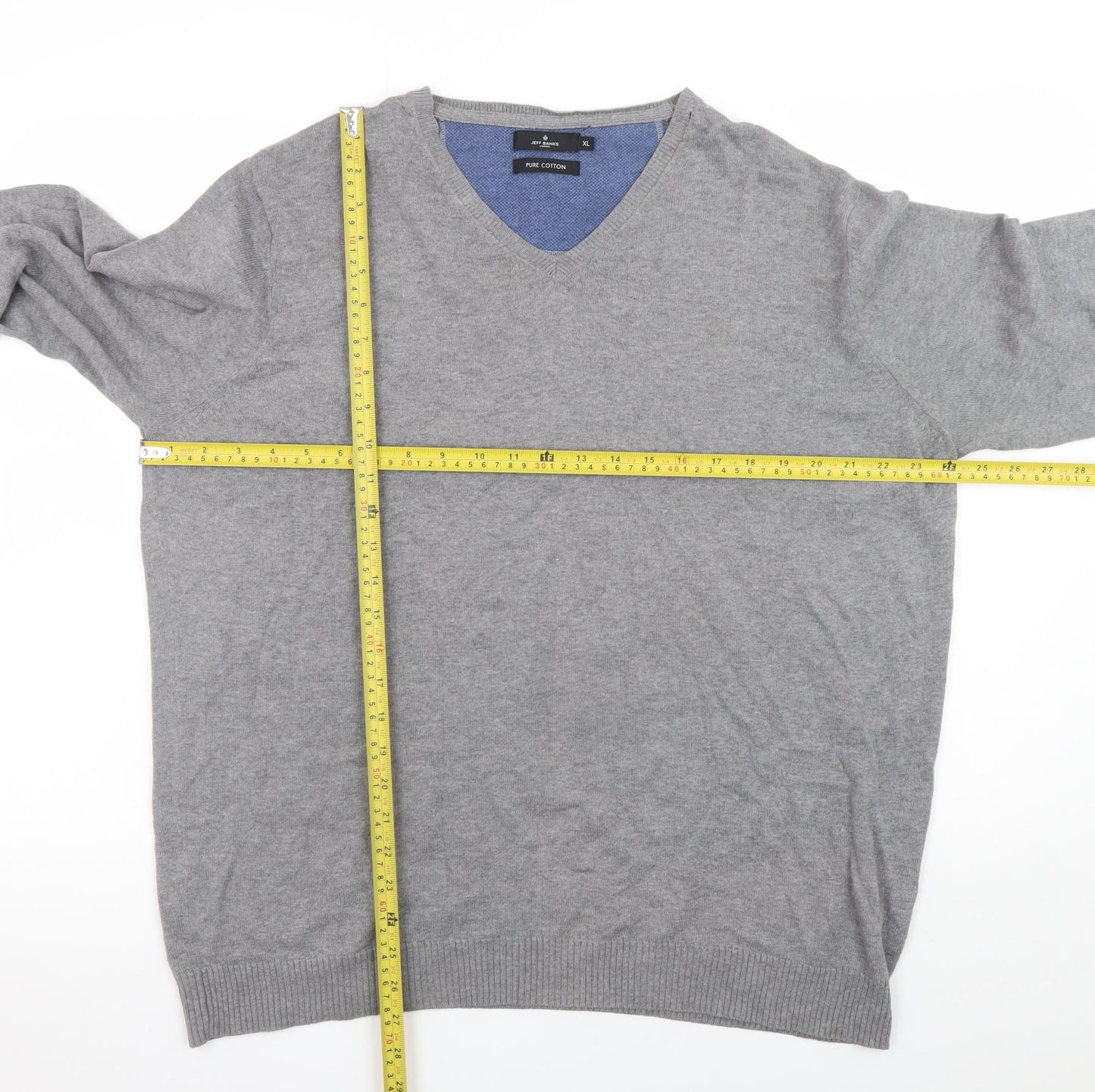 Mens UK Size XL Jeff Banks Grey Pullover Jumper