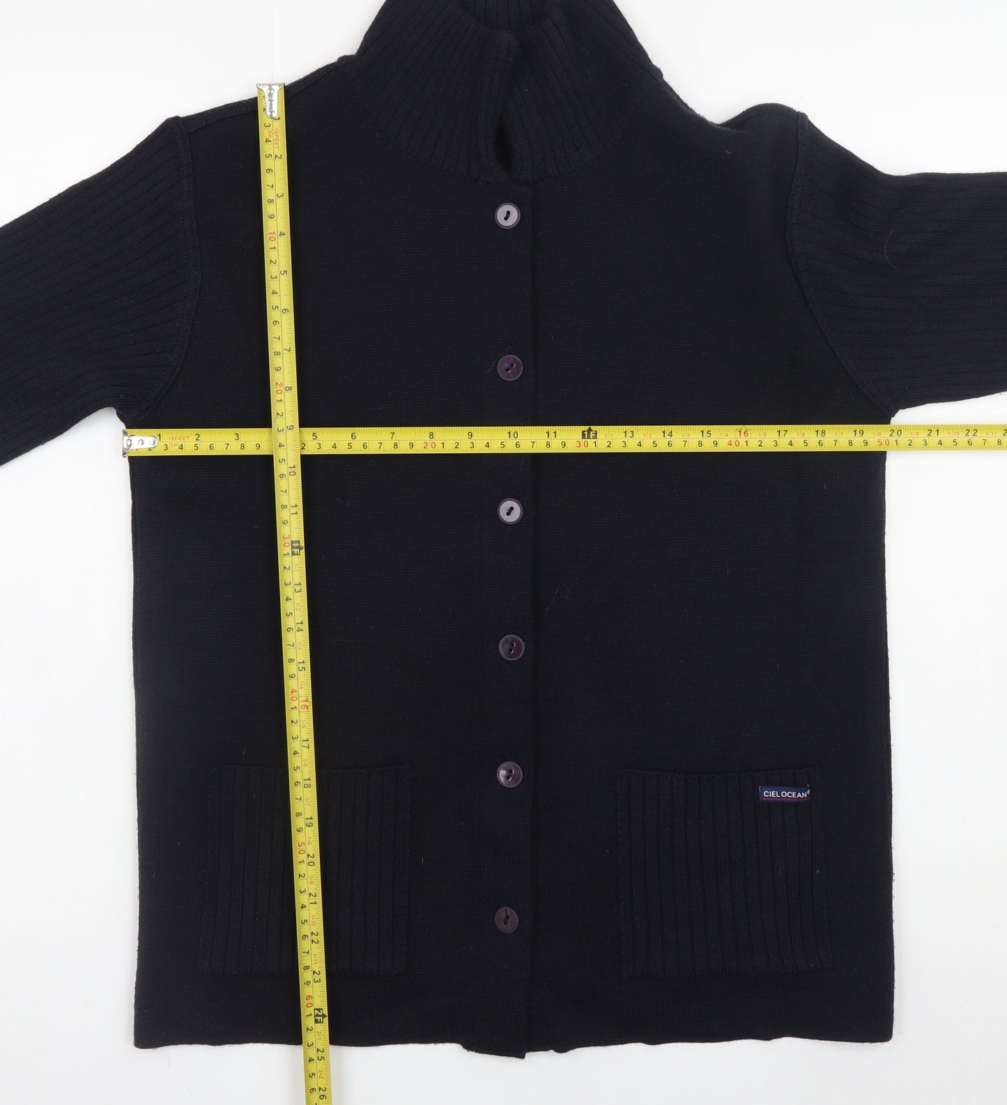 Womens UK Size XL Ciel Ocean Black Cardigan Jumper