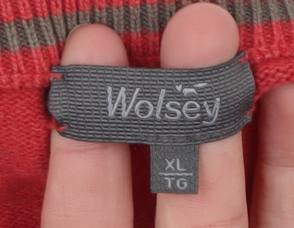 Mens UK Size XL Wolsey Red Pullover Jumper
