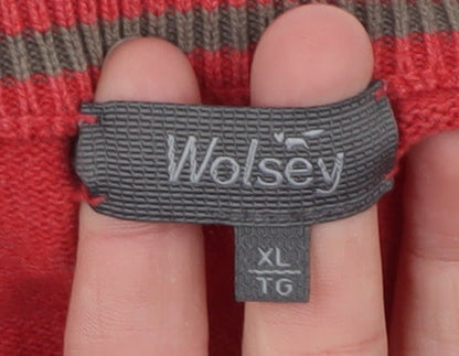 Mens UK Size XL Wolsey Red Pullover Jumper