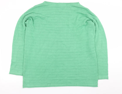 Womens UK Size 18 Crew Clothing Company Green Pullover Jumper