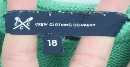 Womens UK Size 18 Crew Clothing Company Green Pullover Jumper