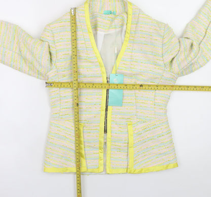 Aftershock London Women's Multicoloured Tweed Blazer Jacket Size S