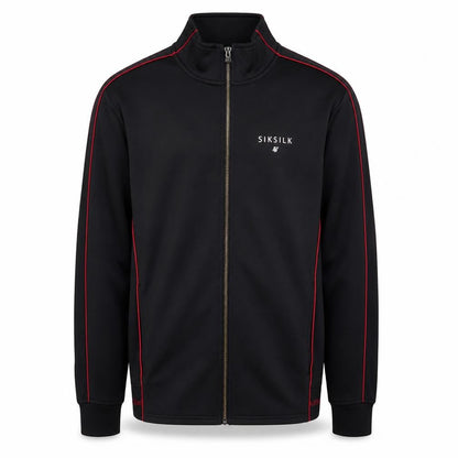 SikSilk Men's Black XS Slim Fit Full Zip Sports Jacket