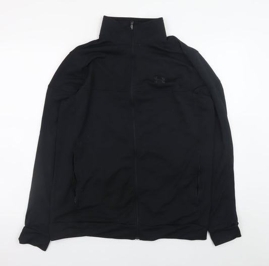 Under Armour Mens Black XL Slim Fit Full Zip Track Jacket