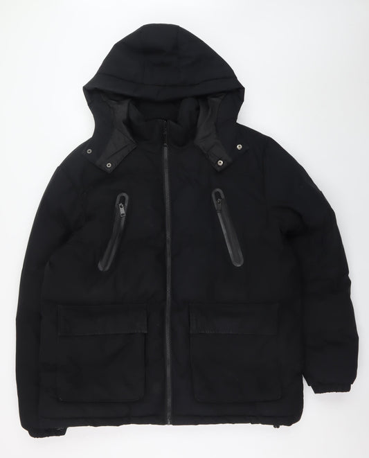 Mens UK Size XL Closure London Black Puffer Jacket