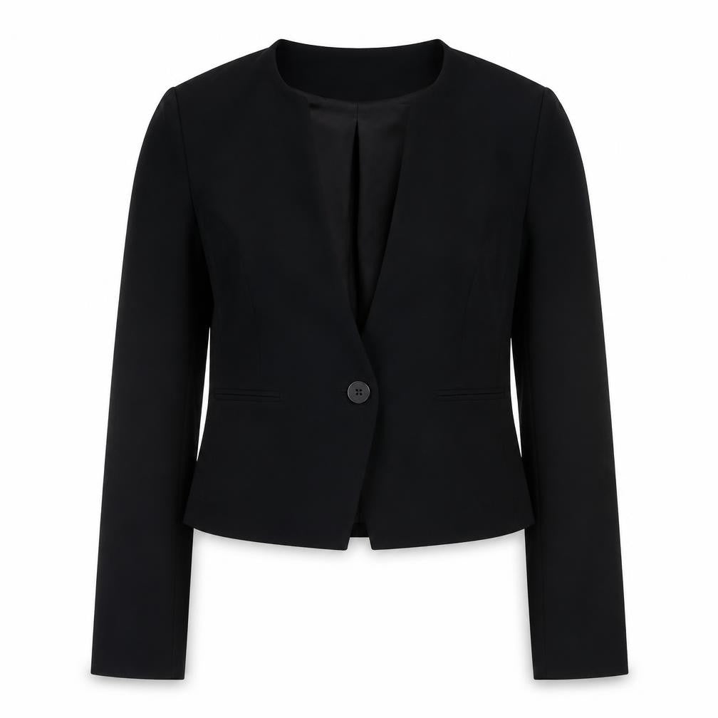 Diane von Furstenberg Womens Black Blazer Size 8 Work Jacket