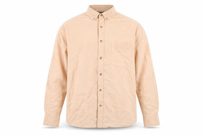 ASOS DESIGN Men's Beige Corduroy Button-Down Shirt Size M