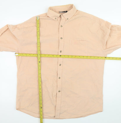 ASOS DESIGN Men's Beige Corduroy Button-Down Shirt Size M