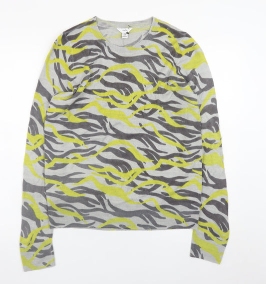 Womens UK Size 12 M&Co Grey Pullover Jumper