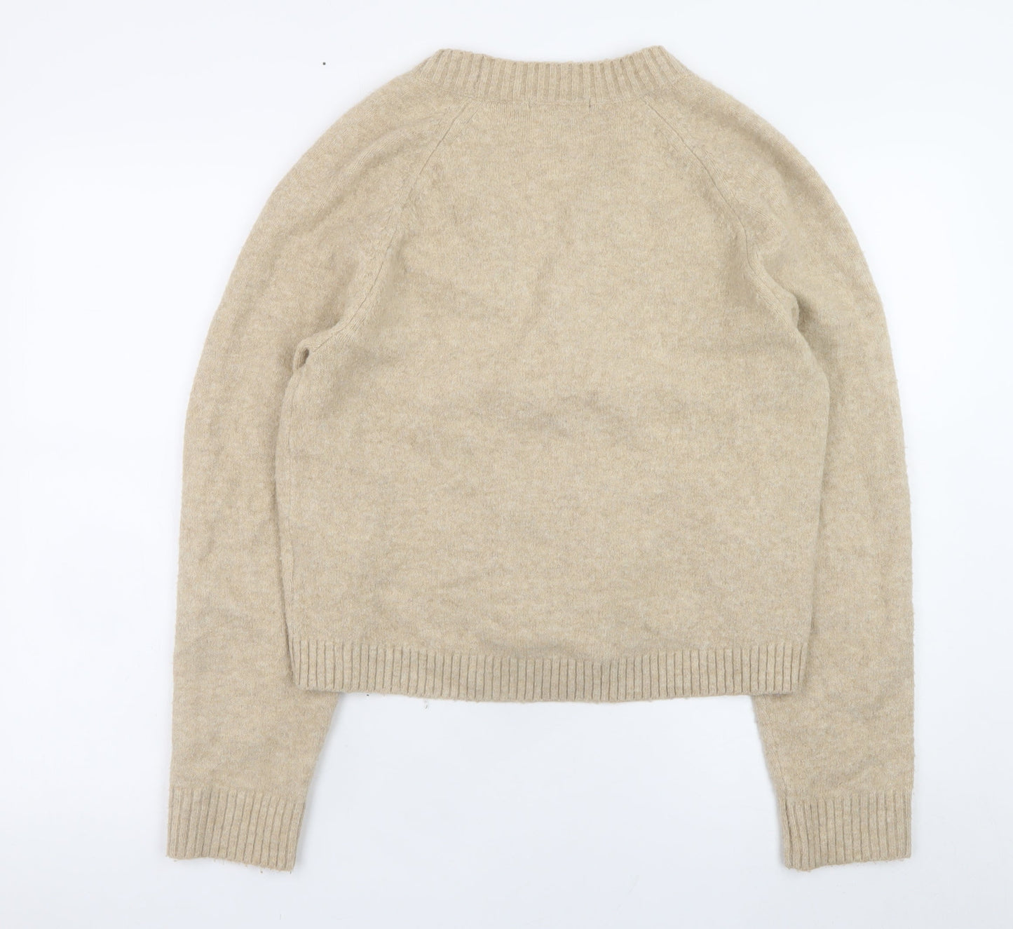 Womens UK Size XS Uniqlo Beige Cardigan Jumper