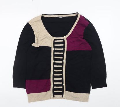 Womens UK Size L M&Co Black Cardigan Jumper