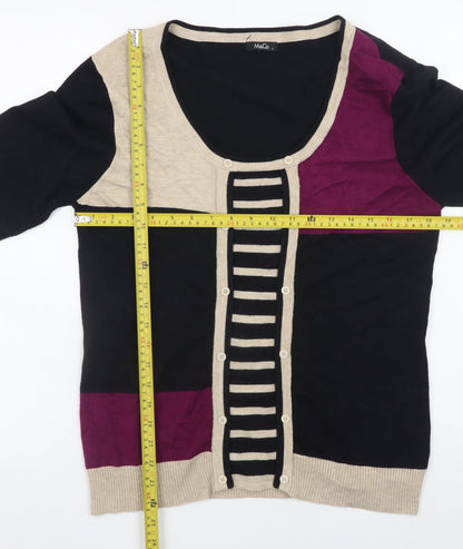 Womens UK Size L M&Co Black Cardigan Jumper