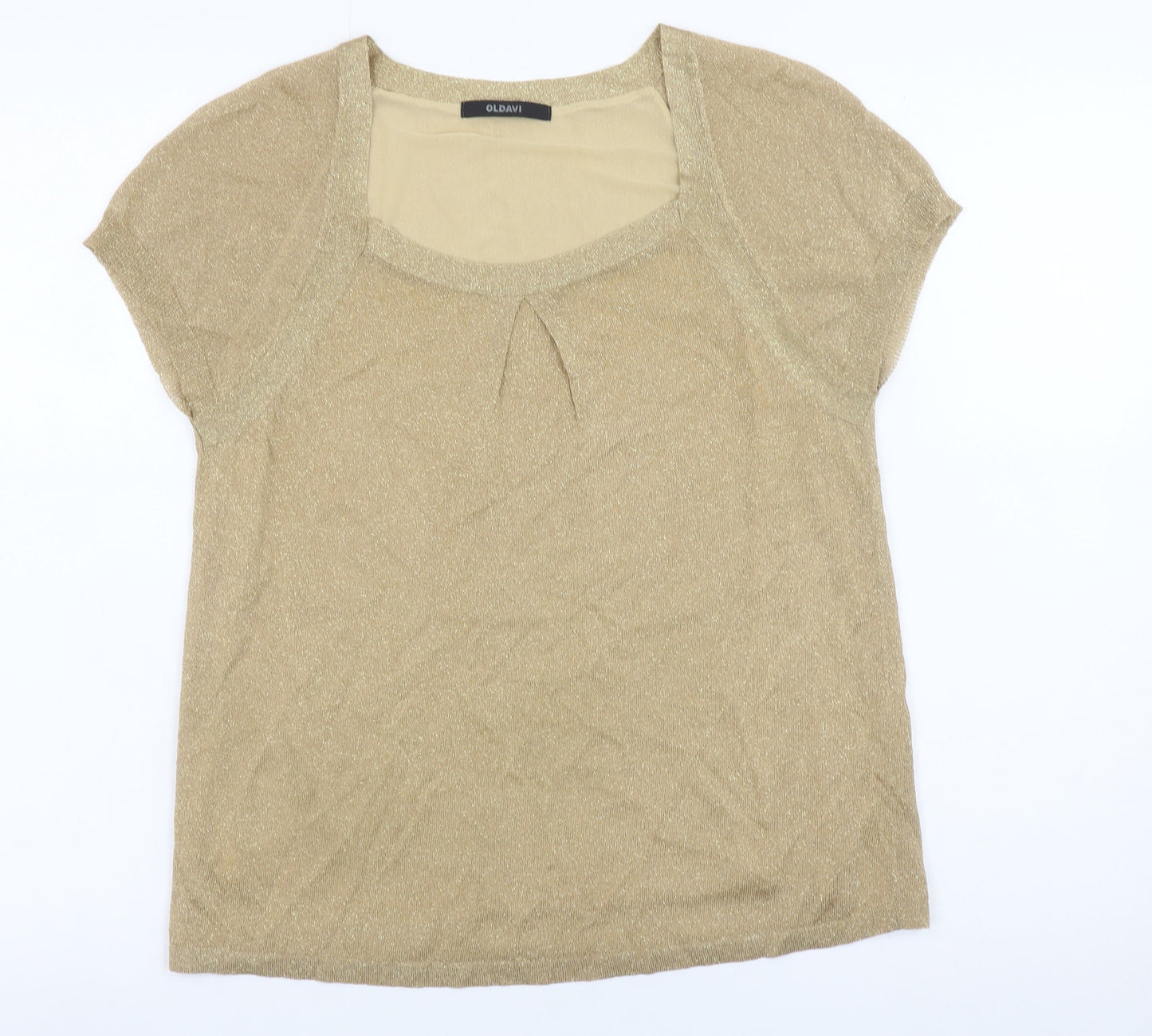 Womens UK Size 18 OLDAVI Gold Camisole Blouse