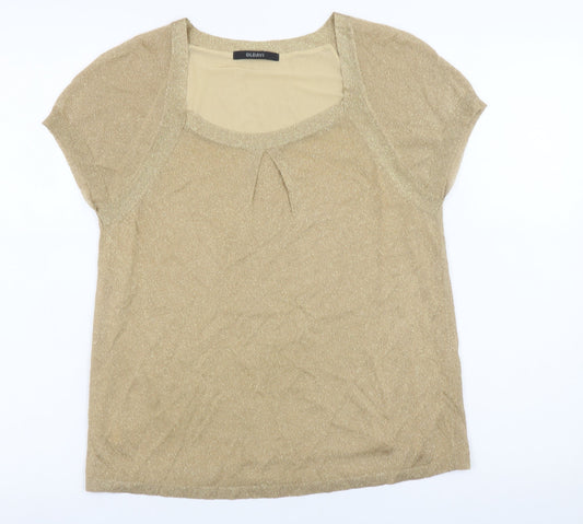 Womens UK Size 18 OLDAVI Gold Camisole Blouse